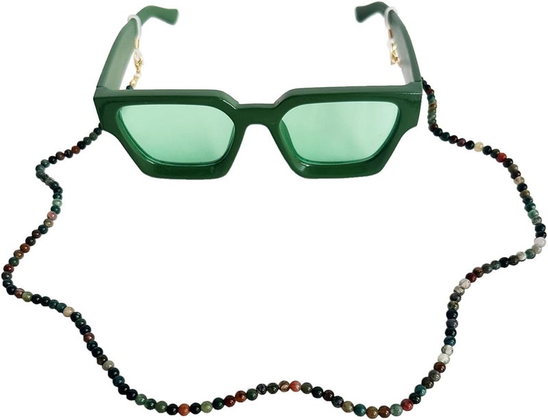 Decker Fashion Beaded Eyeglass chain Natural Stone glasses retainer Reading glass Lanyard - Image 2